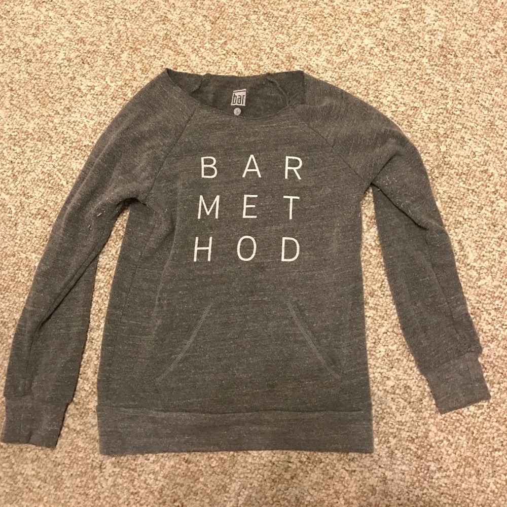 Bar Method Grey Sweatshirt Size Small S barre